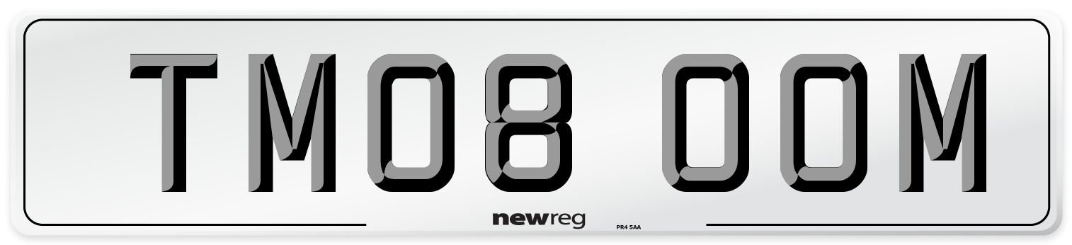 TM08 OOM Number Plate from New Reg